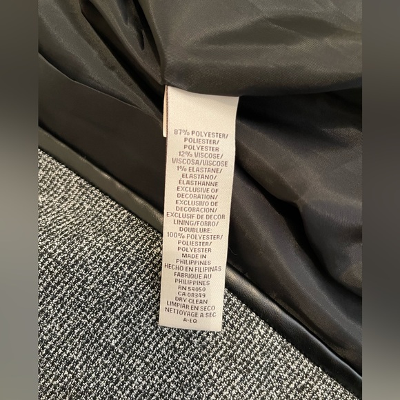 Like New Anne Klein Suit Separates Cardigan Jacket w/ Faux Leather Trim - Size 4 - Picture 4 of 4